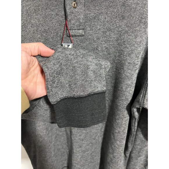 Cremieux Garment Washed Heather Gray Henley Long Sleeve Shirt Mens Size xxl - Picture 6 of 10